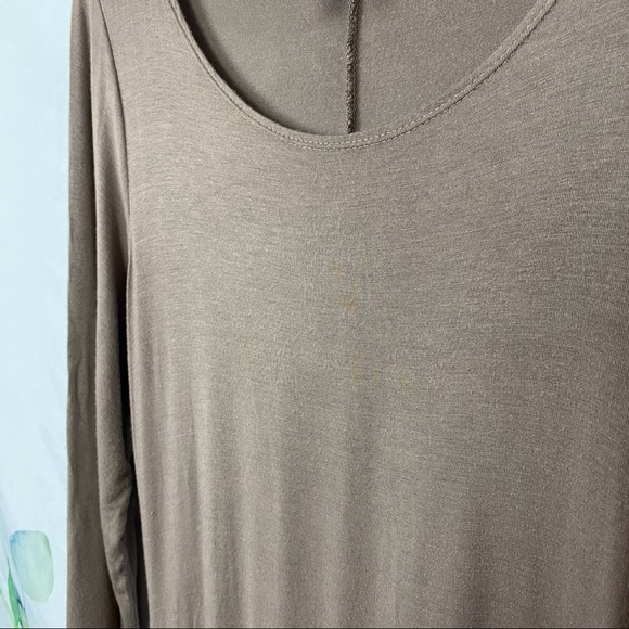 Yetts Brown Tunic Layering Top Size Large Boutique - Picture 5 of 6